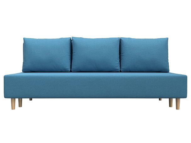 Диван прямой Лига-033 Рогожка голубой - Вид 2