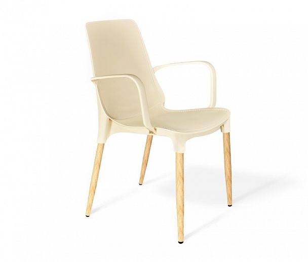 Стул Sheffilton SHT-S76-1 бежевый бежевый/светлый орех, стопируемый - Вид 1