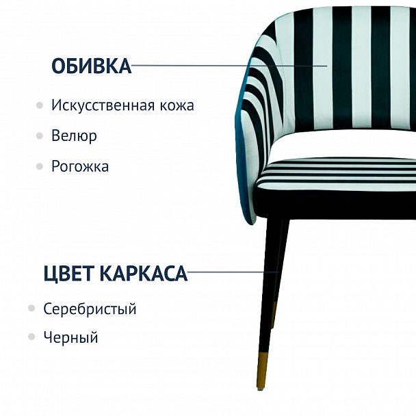 Стул Fly, комбинированный велюр, ножки бук - Вид 6