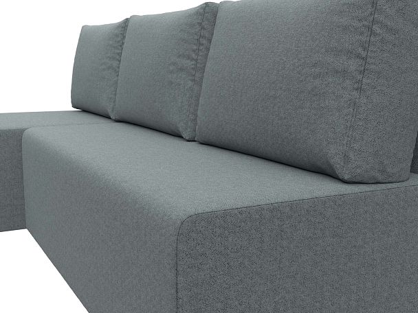 Диван угловой Поло левый угол Рогожка серый - Вид 4