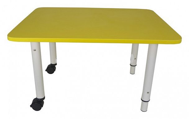 Стол детский регулируемый "Подкатной" 700*700 ЛДСП цветной гр.00-1/0-3 - Вид 1