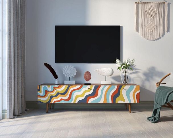 Комод Berber с ящиками низкий под TV 21 принт арт BB19/Print_21 - Вид 4