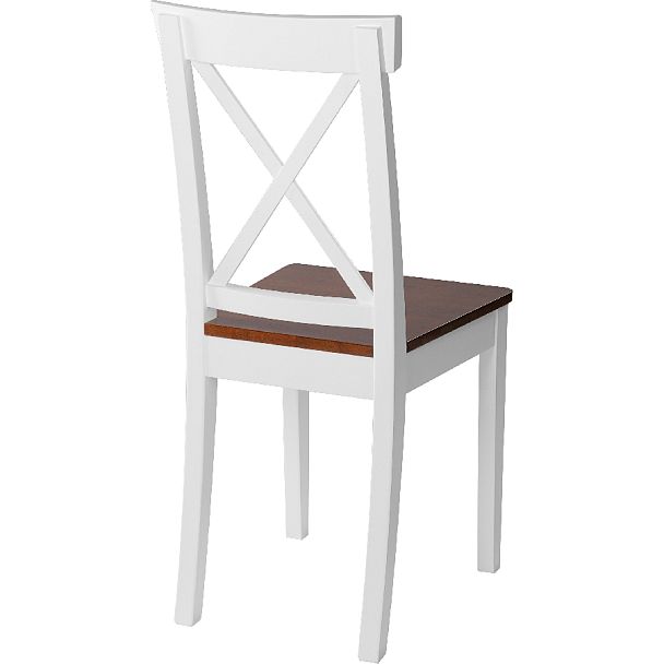 Комплект деревянных стульев с жестким сиденьем Бергольф Белый/Темный орех, 3 шт. - Вид 4