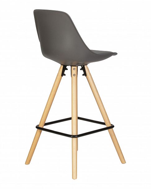 Стул полубарный DOBRIN RONNI (ножки светлый бук, тёмно-серый (GR-04)) - Вид 4