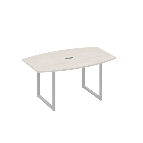 Стол 160 для переговоров на каркасе QUATTRO A4 А4 Б4 111 БП дуб / металлокаркас серый - Вид 1