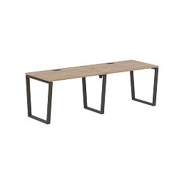 Стол 2-х местный EVWST 2380 Дуб Денвер светлый/Мокко 2326х800х750 EDIS - Фото предпросмотра