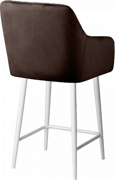 Полубарное поворотное кресло Барли К, Confetti coffee/белый - Вид 5