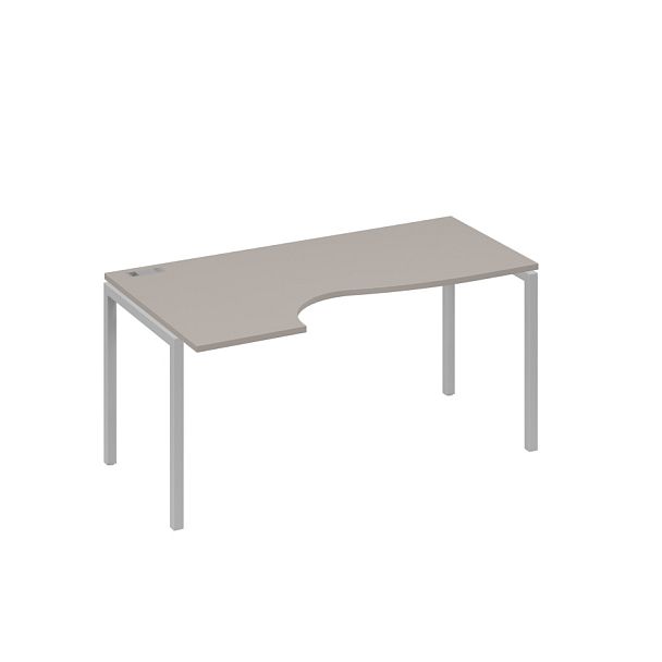 Стол эргономичный левый "Классика" на металлокаркасе DUE A4 А4 Б2 045 БП мокко премиум / металлокаркас серый - Вид 1