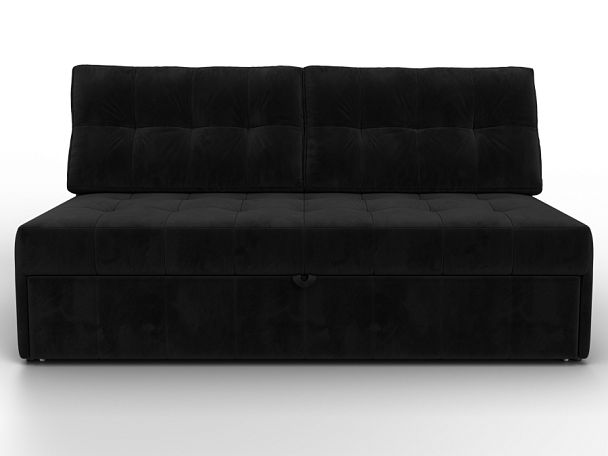 Диван прямой Лига-107 (160) Велюр черный - Вид 2