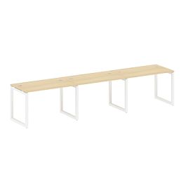 Metal System Quattro Р. ст. на 3 раб. места на О-образном м/к 50БО.СМ-3.2 Акация/Белый металл 3600*720*750 - Фото предпросмотра