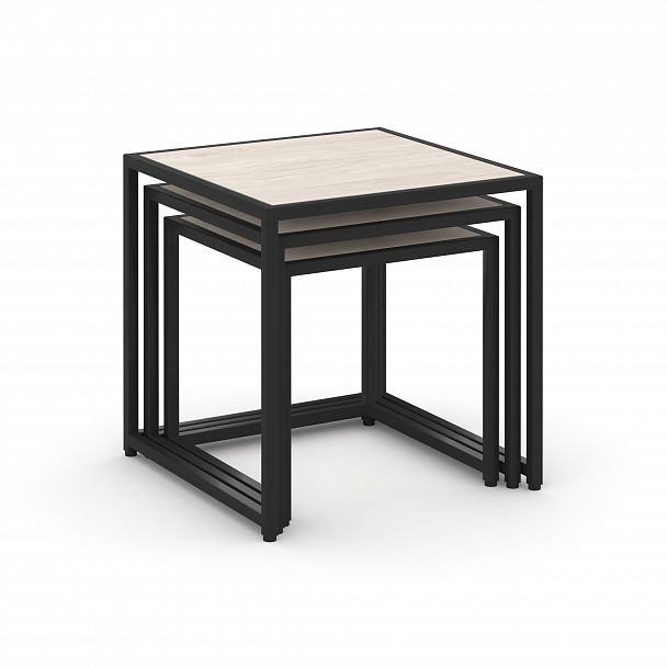 Стол журнальный "Loft" VR.L-SJK-45 Денвер Светлый/Черный - Вид 3