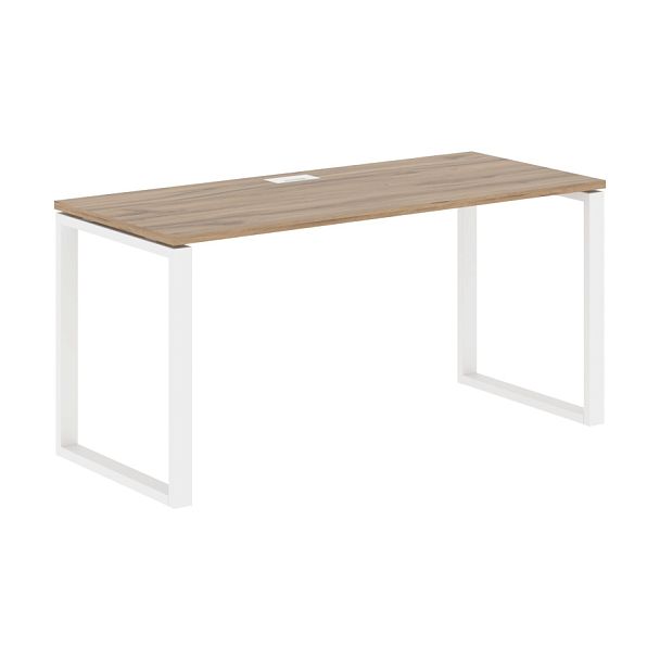 Стол прямой EQST 1567 Дуб Денвер светлый/Белый 1560х670х750 EDIS - Вид 1