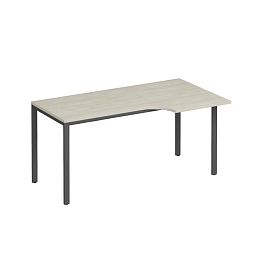 Стол эргономичный правый на металлокаркасе МП2 Формула МП2 К 196 дуб шамони светлый / антрацит - Фото предпросмотра
