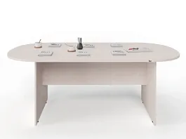 UNITY PКС-10/20 ДУБ МОЛОЧНЫЙ Конференц стол овальный Универсальный 2000х1000х750 - Фото предпросмотра