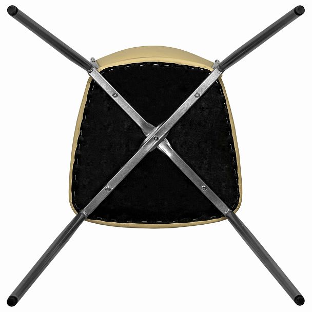 Стул для столовых, кафе, дома РС23, серебристый каркас, экокожа бежевая - Вид 8