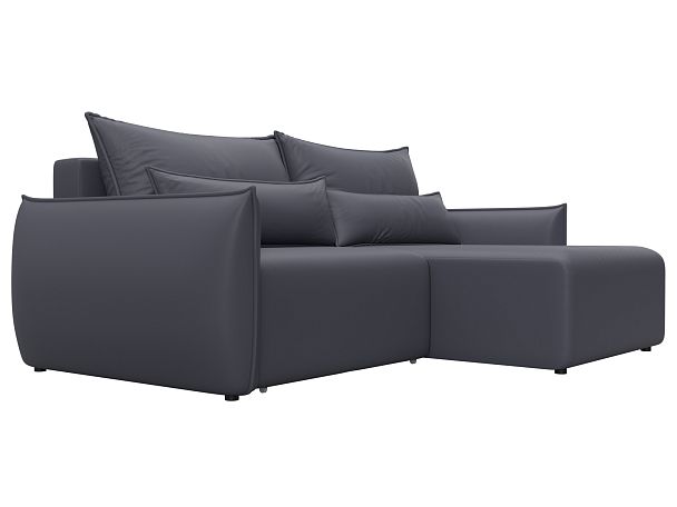 Диван угловой Лига-051 НПБ угол универсальный Экокожа серый - Вид 3