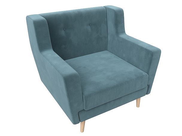 Кресло Брайтон (полностью велюр бирюзовый) - Вид 5