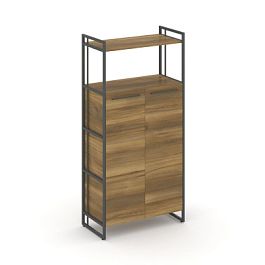 Rift Шкаф 4 ниши широкий RF.SS-43 Сандал Янтарный/Металл Антрацит 798*396*1648 - Фото предпросмотра