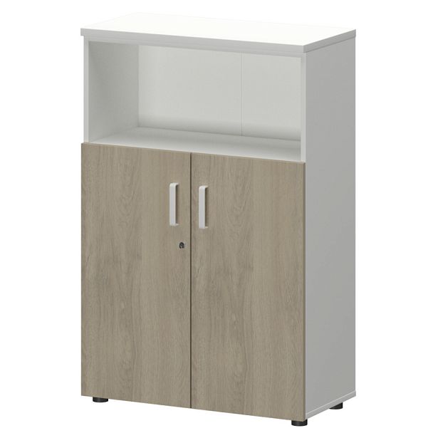 Шкаф СМШ-38Д2 Тип1 Белый/Кронберг 792x380x1214 Смарт - Вид 1