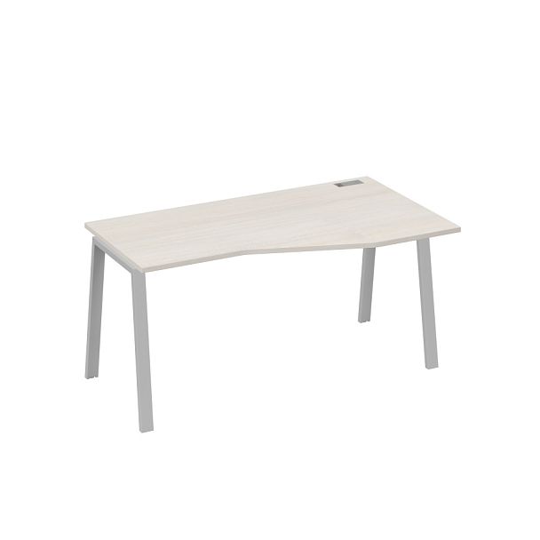 Стол эргономичный правый "Техно" на металлокаркасе TRE A4 А4 Б3 066 БП дуб / металлокаркас серый - Вид 1