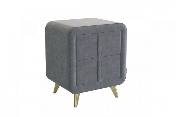 Тумба прикроватная Софи 2 TM-001.2.2171 графит (велюр) - Вид 1