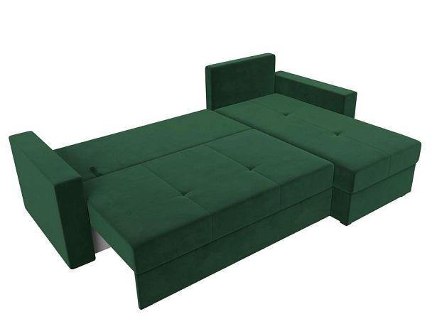 Диван угловой Верона Лайт угол правый (полностью велюр зеленый) - Вид 8