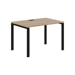 Стол прямой EUST 1180 Дуб Денвер светлый/Черный 1160х800х750 EDIS - Фото предпросмотра