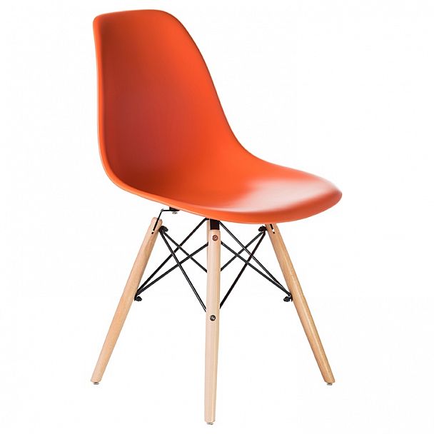 Стул обеденный LMZL-PP623 (ножки светлый бук, цвет сиденья оранжевый) - Вид 5