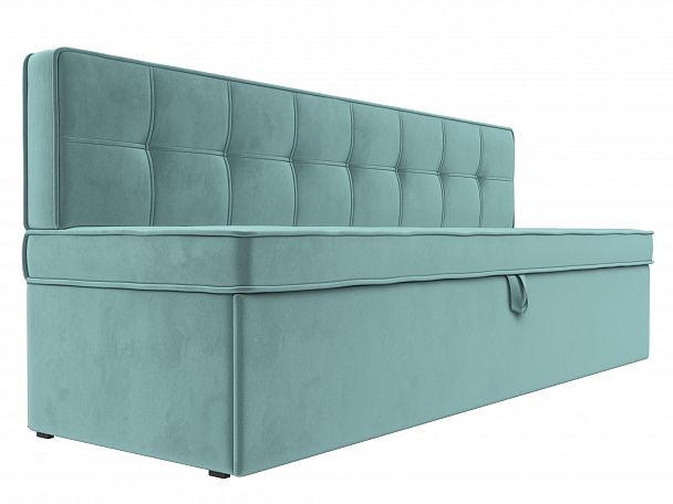 Кухонный диван Техас (полностью велюр бирюзовый) - Вид 3
