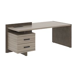 Стол СФ-531311 Дрифтвуд \Бетон чикаго тем\Графит 2000х961х840 WOOD&STONE - Фото предпросмотра