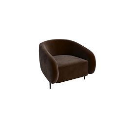 Белт Диван одноместный BLT-1 Velvet Lux 08/Металл Черный 910*850*730 - Фото предпросмотра