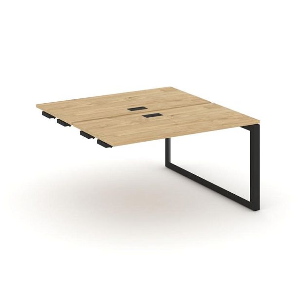 Style Project Next Стол-приставка к опор. элем. SN-59O.DPRS-022 Тиквуд Светлый/Металл Черный/Черный Заглушка 1180*1632*750 - Вид 1