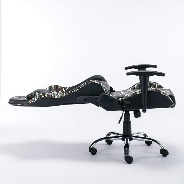 Кресло компьютерное BRABIX "Military GM-140", две подушки, экокожа, черное с рисунком милитари, 532802 - Вид 10