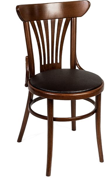 Комплект венских деревянных стульев Ослав светлый орех/коричневая экокожа, 2 шт. - Вид 2