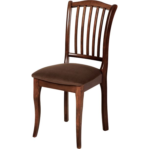 Комплект деревянных стульев с мягким сиденьем Элин Темный орех/Коричневый велюр, 4 шт. - Вид 1