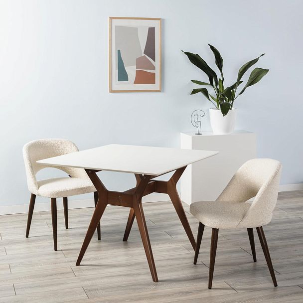 Стол Нарвик 960*960 Белый Темный орех - Вид 6