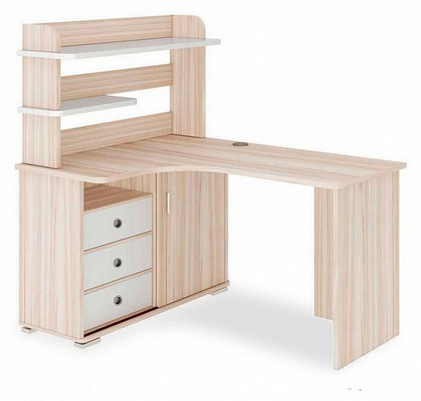 Стол компьютерный Домино СР-145 Карамель/Белый левый - Вид 1