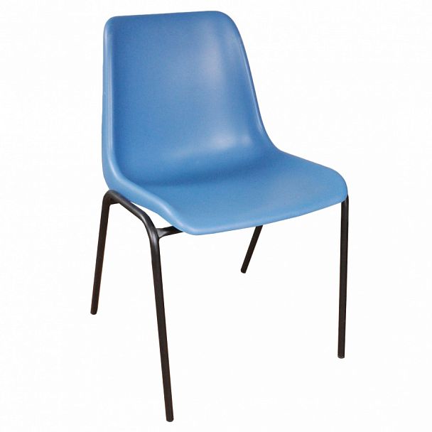 Стул Vicenza (4 ножки) Каркас черный, светло-синий, стопируемый - Вид 1
