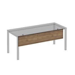 Экран для стола 180 защитный (ДСП) на сером металлокаркасе КФ Комфорт КФ К.С 815 ШТ дуб шамони темный - Фото предпросмотра