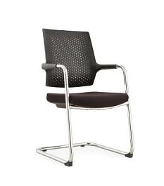 Кресло офисное / Стайл 2 CF / хром / черная ткань / спинка черный пластик - Фото предпросмотра