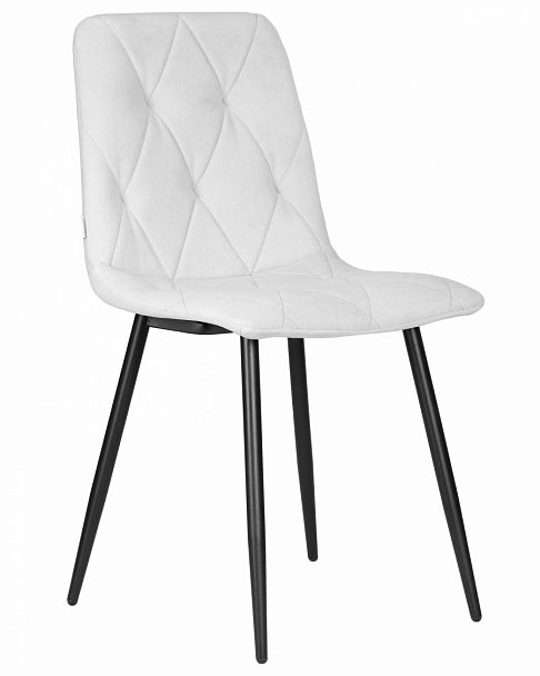 Стул обеденный DOBRIN CHILLY ROMBO (Светло-серый Simple 29, основание черный) - Вид 1