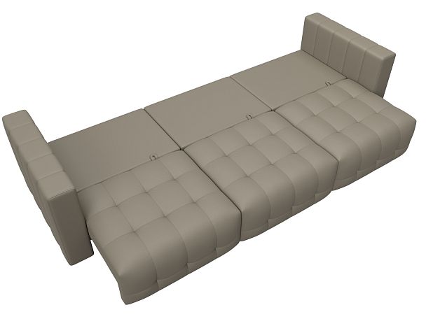 Диван прямой Лига-052 НПБ Лонг Экокожа бежевый - Вид 10