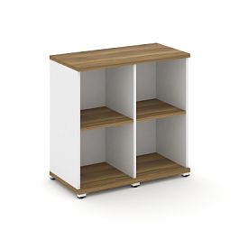 Concept Стеллаж 2 узкие секции, 2 ниши CN.STU-220 Сандал Янтарный/Белый Бриллиант/Металл Белый 836*420*818 - Фото предпросмотра