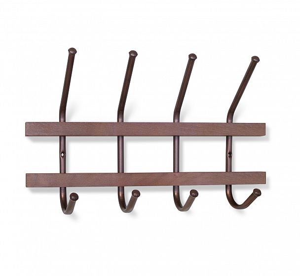 Вешалка Sheffilton SHT-WH11 темный орех/медный металлик - Вид 1