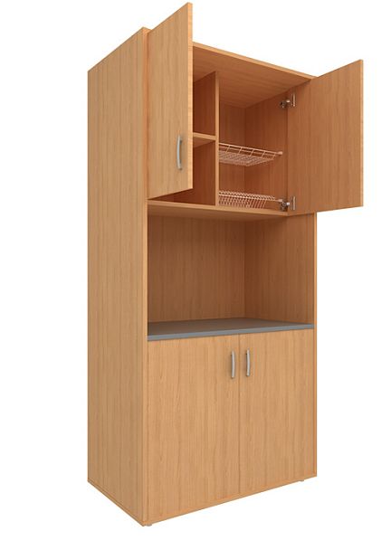 Офисная миникухня В. 4,1032х602х2100 цвет ольха, поставляется в сборе. "Мини-кухни"  ТК-002908007061 ольха - Вид 1