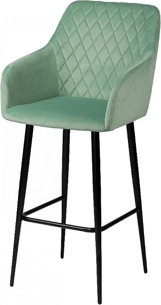 Комплект барных поворотных кресел Барли К, Confetti aquamarine/черный, 2 шт. - Вид 2