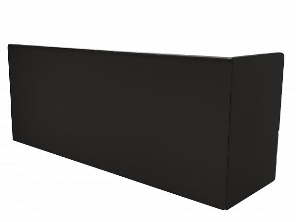 Кухонный диван Бриз с левым углом (полностью экокожа черная) - Вид 7