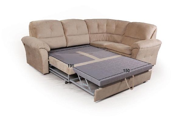 Diamante диван-кровать угловой велюр бежевый - Вид 5