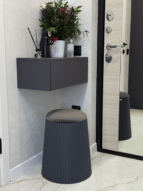 Пуф SHT-B23 темно серый/угольно серый - Вид 4