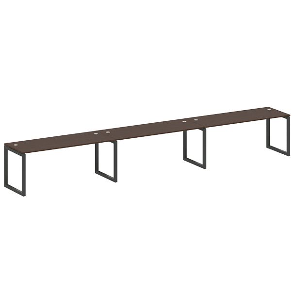 Metal System Quattro Р. ст. на 3 раб. места на О-образном м/к 50БО.СМ-3.5 Венге/Антрацит металл 5400*720*750 - Вид 1